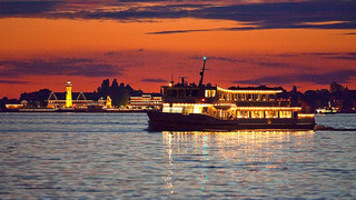 Ship on Lake Constance in Lindau