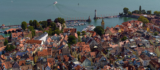 Luftaufnahme Hafen Lindau am Bodensee