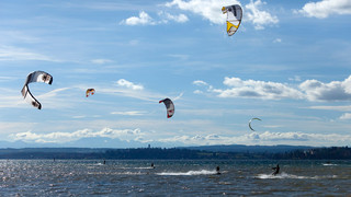 Kitesurfing on Lake Constance
